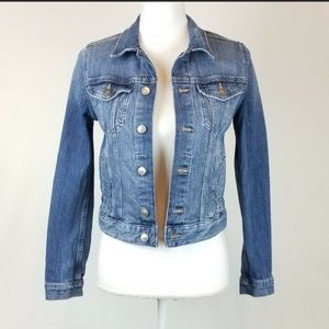 H & M Denim Button Front Pocketed Jean Jacket